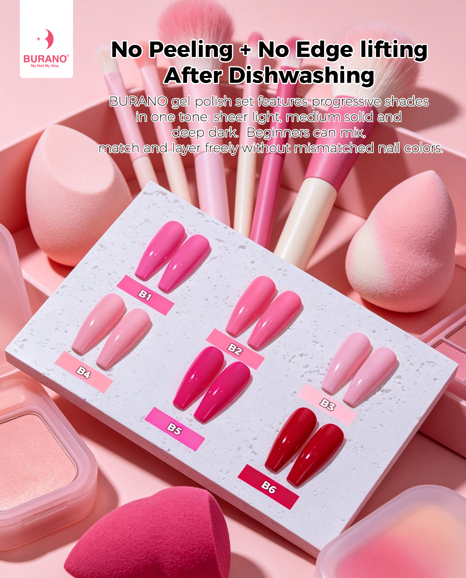 BURANO Gel Nail Polish Pink