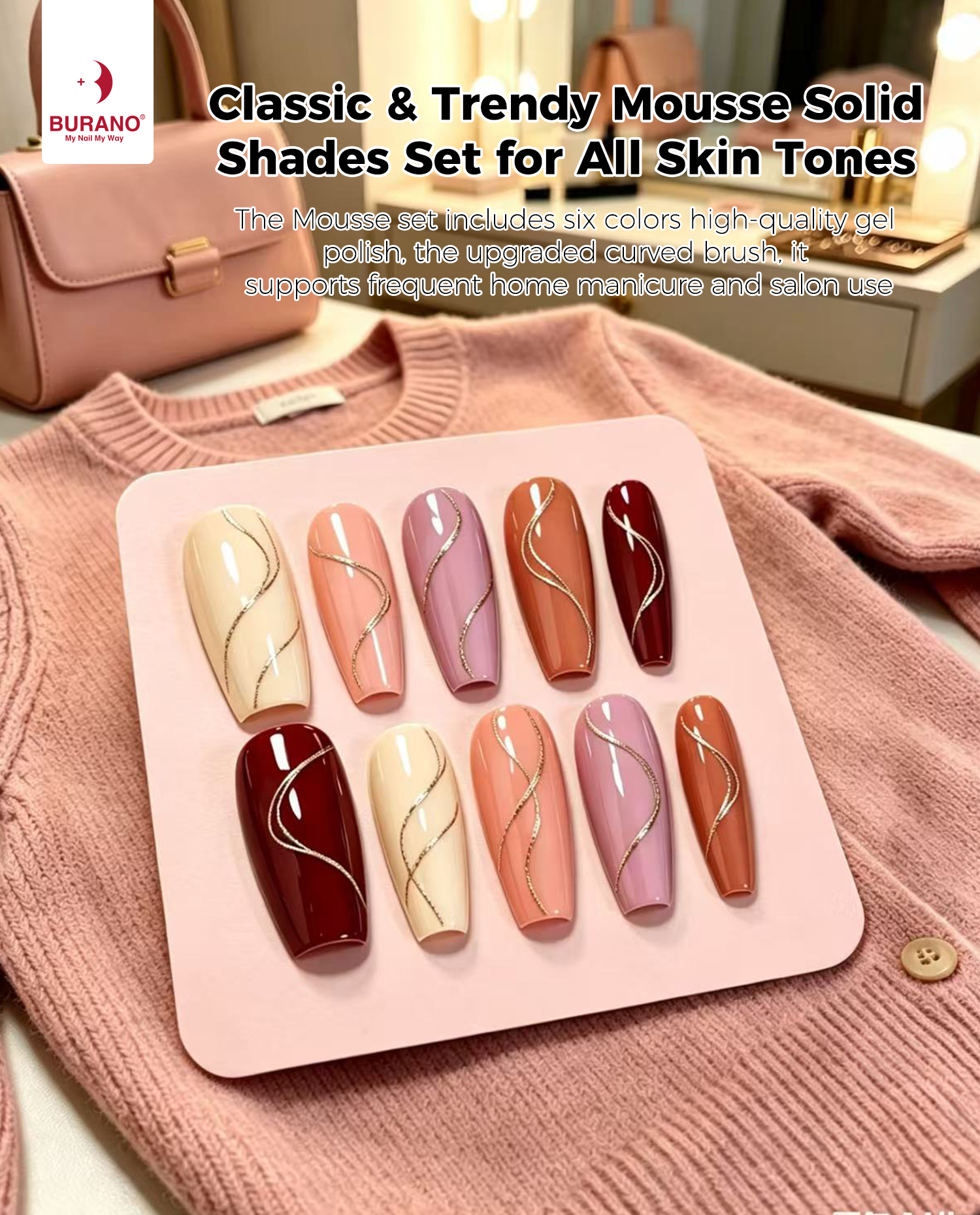 BURANO Gel Nail Polish Mousee Set