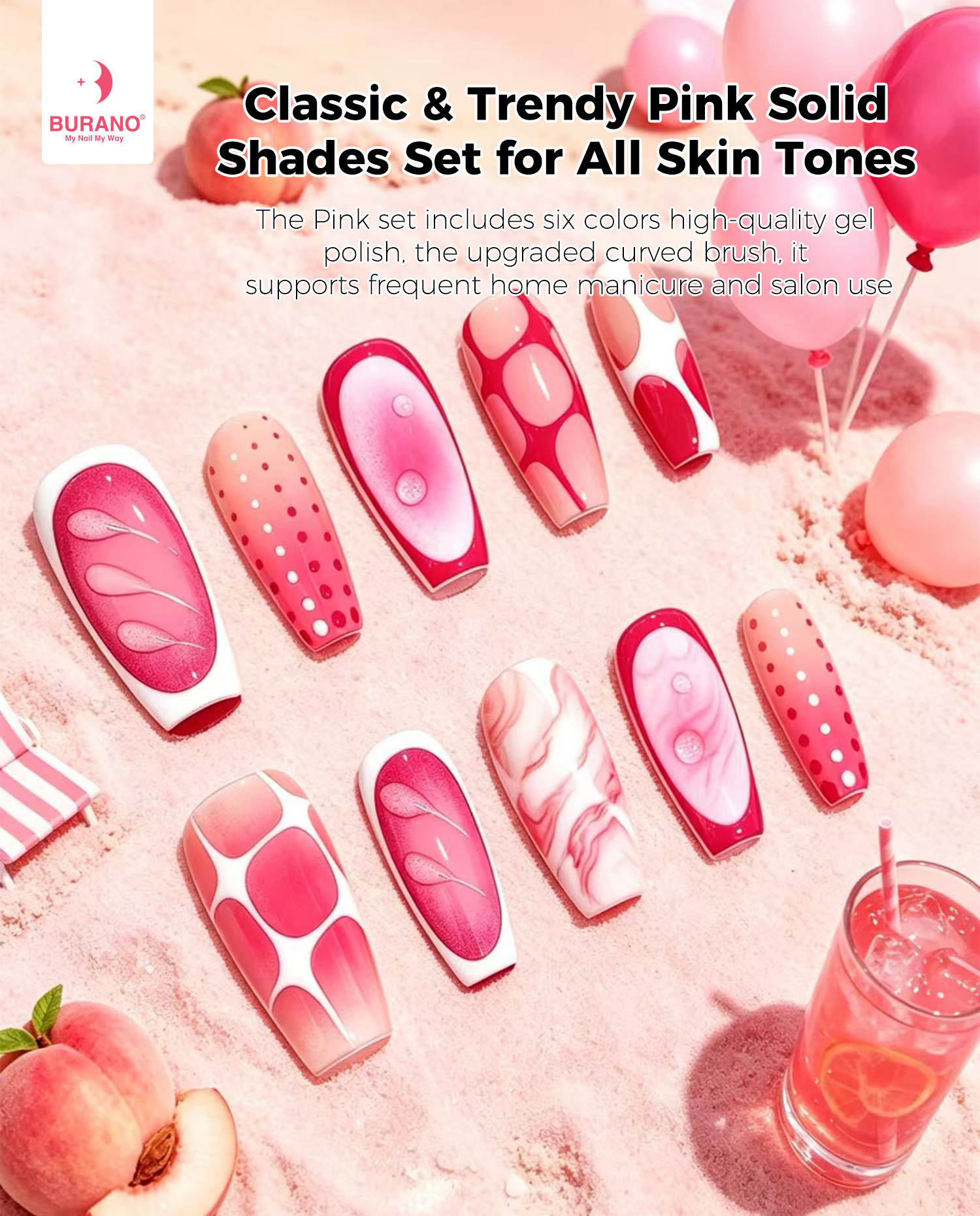BURANO Gel Nail Polish Pink