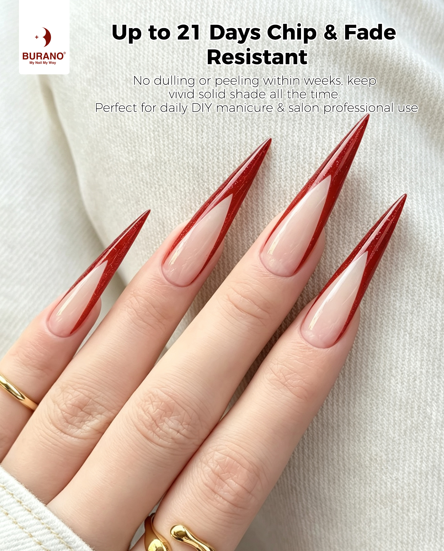BURANO Gel Nail Polish Red Set