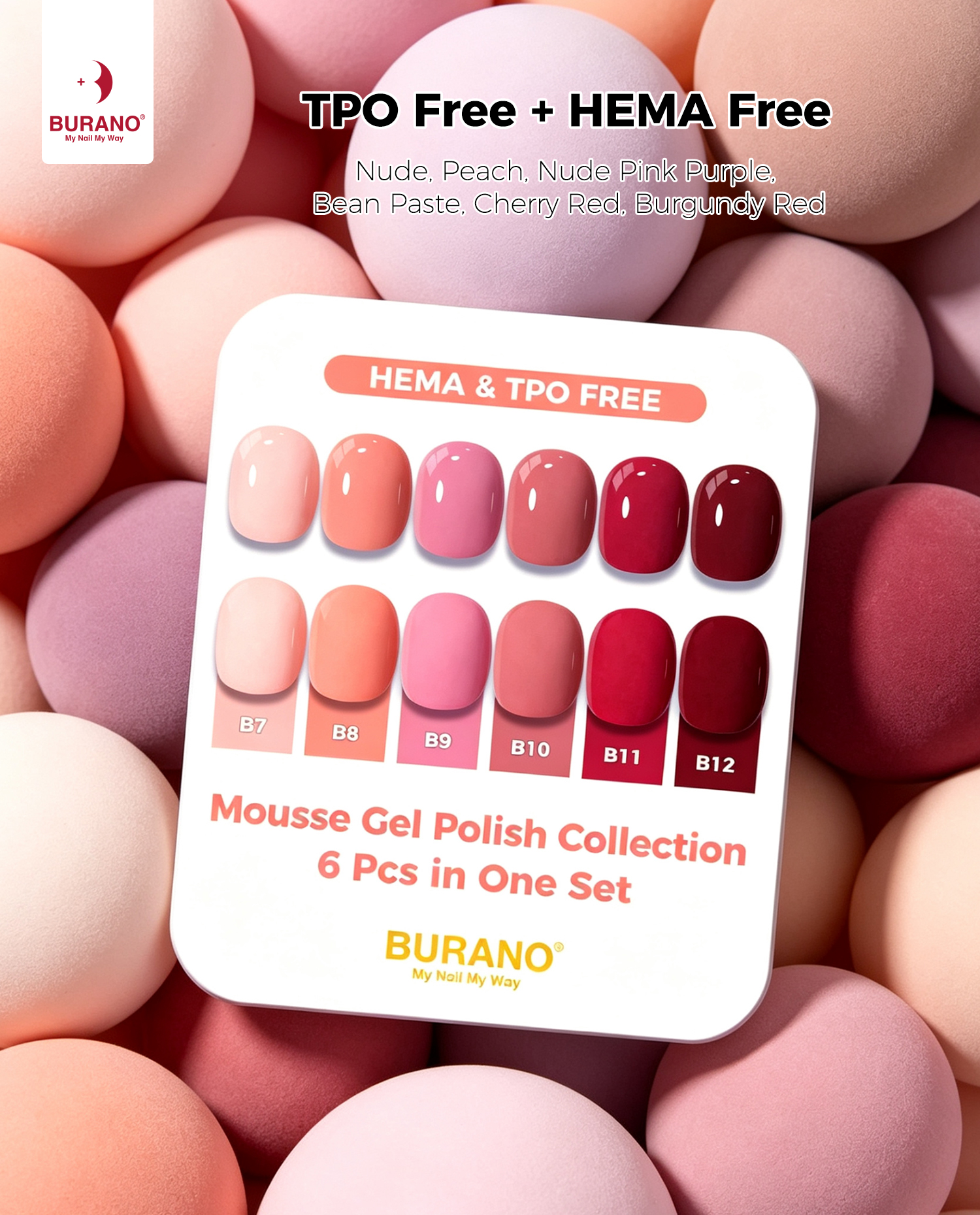 BURANO Gel Nail Polish Mousee Set