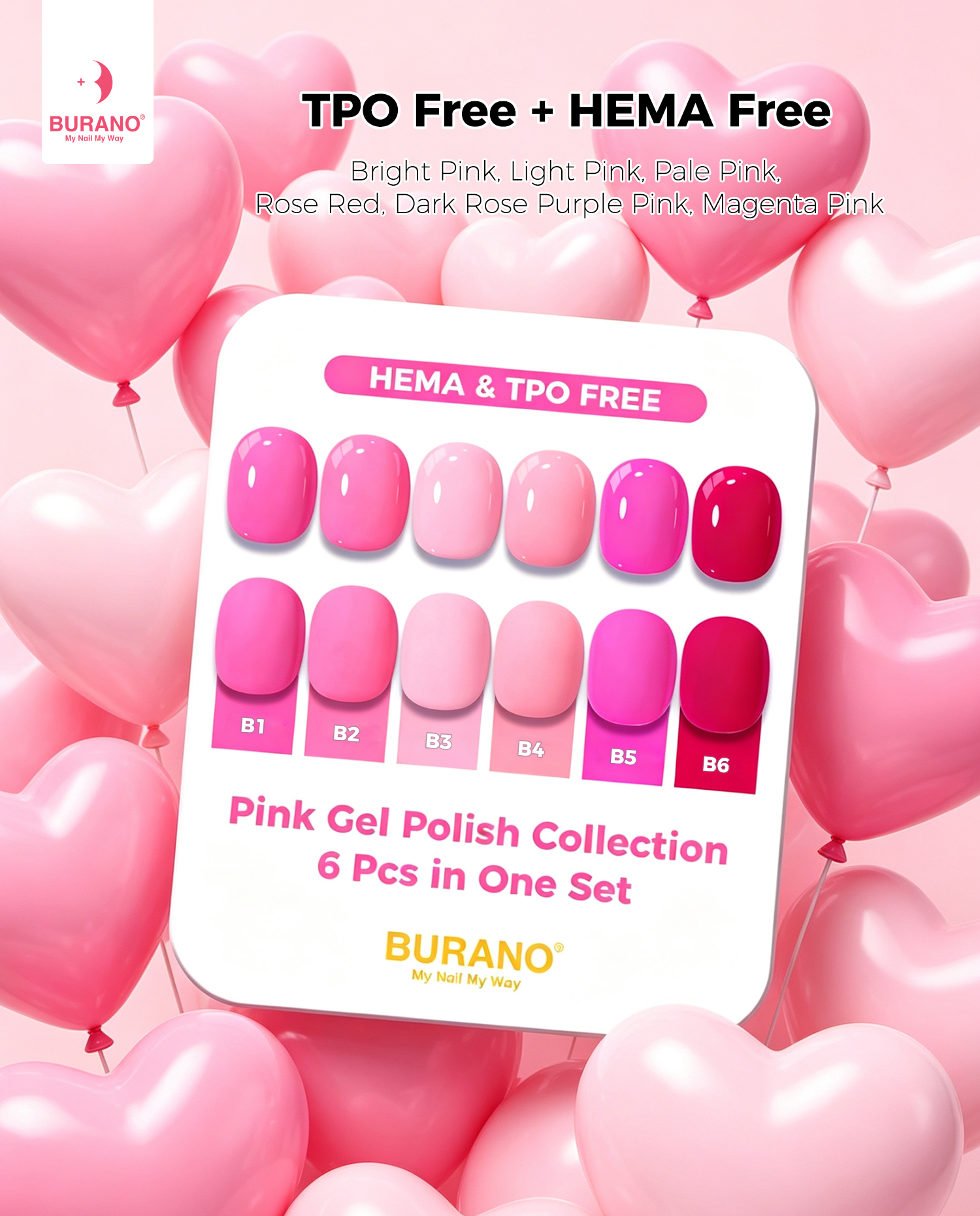 BURANO Gel Nail Polish Pink