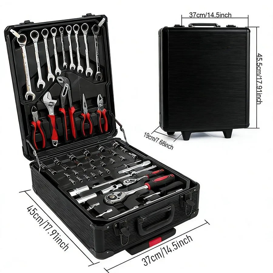 Bourvill 899-Piece Tool Set - High-Capacity Portable Metal Tool Case,Wheeled Mobile Tool Cabinet, and 4-Tier Aluminum Alloy Storage Unit- A Complete Kit for Mechanical Repair & Home Maintenance#summerfinds Bourvill 899-Piece Tool Set - High-Capacity Portable Metal Tool Case,Wheeled Mobile Tool Cabinet, and 4-Tier Aluminum Alloy Storage Unit- A Complete Kit for Mechanical Repair & Home Maintenance#summerfinds