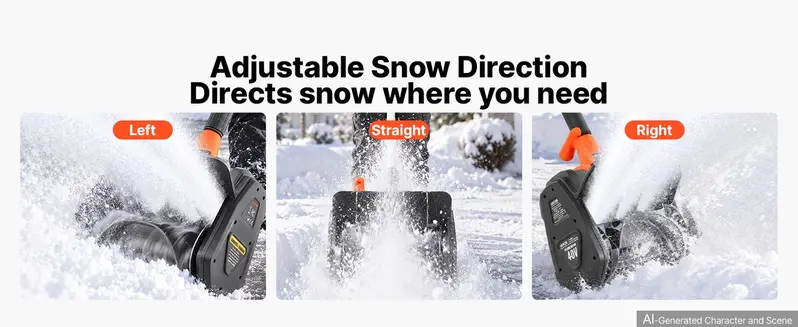 VEVOR Electric Snow Shovel 40V 13.5" Battery-Powered Cordless Snow Blower, for Driveway Patio Deck, Includes 2 x 4Ah Batteries & Charger, 20 ft Throw Distance, 60° Chute, LED Light, Adjustable Handle,toolupgrade VEVOR Electric Snow Shovel 40V 13.5" Battery-Powered Cordless Snow Blower, for Driveway Patio Deck, Includes 2 x 4Ah Batteries & Charger, 20 ft Throw Distance, 60° Chute, LED Light, Adjustable Handle,toolupgrade