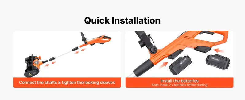 VEVOR Electric Snow Shovel 40V 13.5" Battery-Powered Cordless Snow Blower, for Driveway Patio Deck, Includes 2 x 4Ah Batteries & Charger, 20 ft Throw Distance, 60° Chute, LED Light, Adjustable Handle,toolupgrade VEVOR Electric Snow Shovel 40V 13.5" Battery-Powered Cordless Snow Blower, for Driveway Patio Deck, Includes 2 x 4Ah Batteries & Charger, 20 ft Throw Distance, 60° Chute, LED Light, Adjustable Handle,toolupgrade
