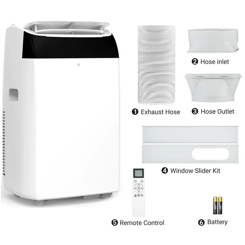 14000 BTU Portable Air Conditioner – 3-in-1 AC, Dehumidifier & Fan for Rooms up to 750 Sq. Ft.