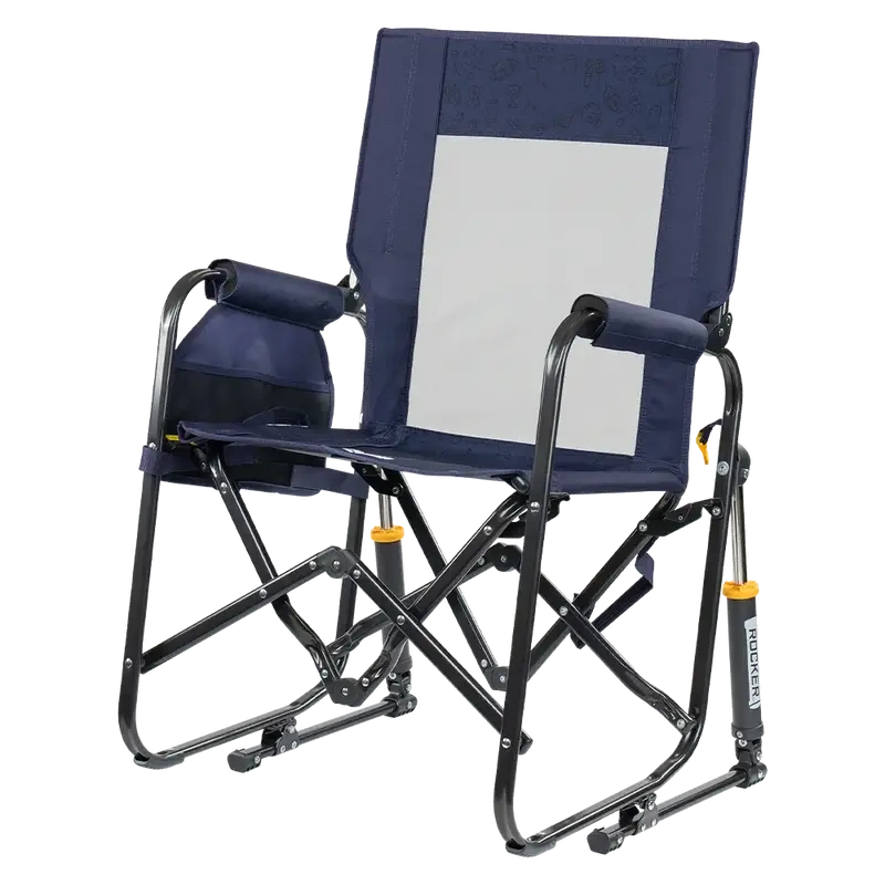 Portable Folding Rocking Chair – Compact Outdoor Camping Chair with Rocking Motion, Padded Seat & Backrest
