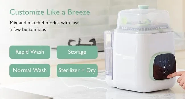 Momcozy KleanPal Pro Baby Bottle Washer, Sterilizer & Dryer with 300 Detergent Tablets - All-in-One Cleaning Machine for Bottles, Pump Parts & Baby Essentials Momcozy KleanPal Pro Baby Bottle Washer, Sterilizer & Dryer with 300 Detergent Tablets - All-in-One Cleaning Machine for Bottles, Pump Parts & Baby Essentials