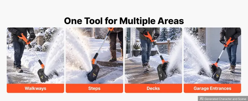 VEVOR Electric Snow Shovel 40V 13.5" Battery-Powered Cordless Snow Blower, for Driveway Patio Deck, Includes 2 x 4Ah Batteries & Charger, 20 ft Throw Distance, 60° Chute, LED Light, Adjustable Handle,toolupgrade VEVOR Electric Snow Shovel 40V 13.5" Battery-Powered Cordless Snow Blower, for Driveway Patio Deck, Includes 2 x 4Ah Batteries & Charger, 20 ft Throw Distance, 60° Chute, LED Light, Adjustable Handle,toolupgrade