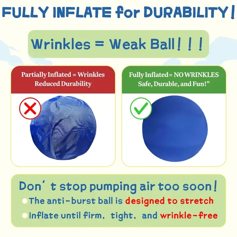 Interactive Herding Ball for Dogs – Inflatable Chase & Push Toy for Outdoor Play, Easy to Inflate, No Full Inflation Required