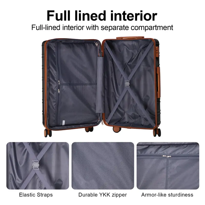 4-Piece Luggage Set – Expandable ABS Hardshell Suitcases with Spinner Wheels & TSA Lock, 13/20/26/28"
