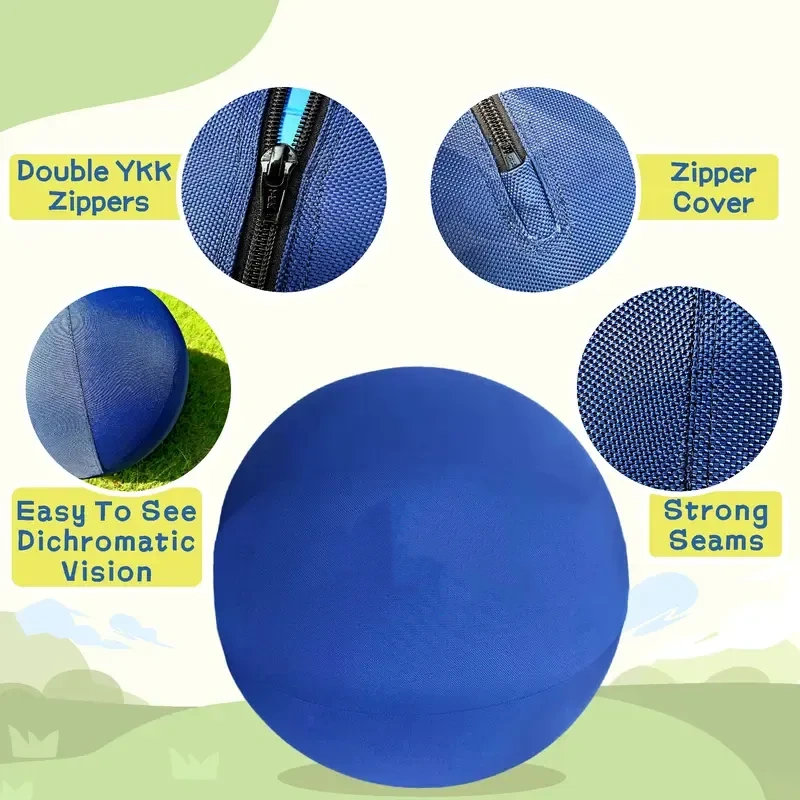 Interactive Herding Ball for Dogs - Inflatable Exercise Aid, No Full Inflation Needed, Chase & Push Play Toy, Supervised Outdoor Play, Promotes Physical Exercise & Mental Stimulation Interactive Herding Ball for Dogs - Inflatable Exercise Aid, No Full Inflation Needed, Chase & Push Play Toy, Supervised Outdoor Play, Promotes Physical Exercise & Mental Stimulation