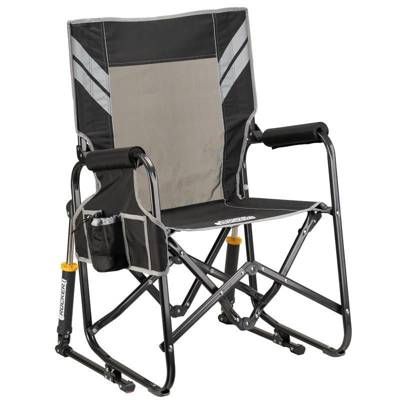 Portable Folding Rocking Chair – Compact Outdoor Camping Chair with Rocking Motion, Padded Seat & Backrest