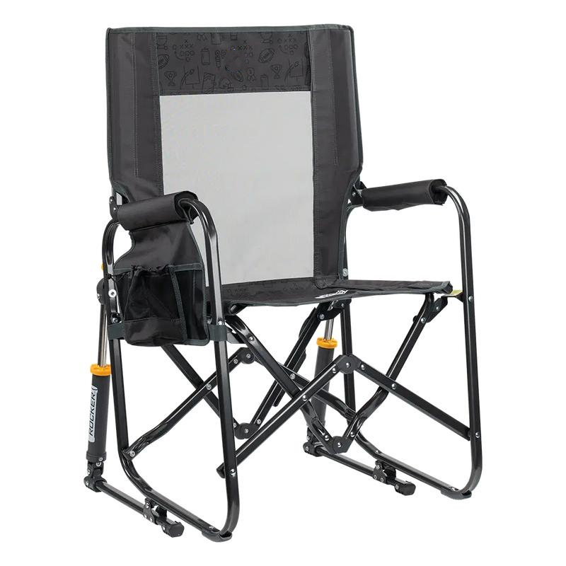 Portable Folding Rocking Chair – Compact Outdoor Camping Chair with Rocking Motion, Padded Seat & Backrest