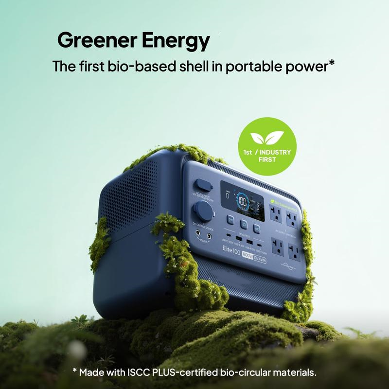 1024Wh Portable Power Station – 1800W Solar Generator with LiFePO4 Battery, 4 AC Outlets & 3600W Surge for Camping and Home Backup