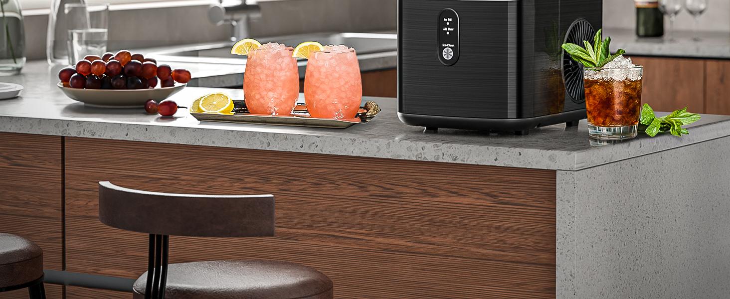 Kismile Compact Countertop Nugget Ice Maker Machine - Kitchen Appliances, 35lbs/day Production, 7-Mins Quick Make, Self-Cleaning, 1-Click Operation, Portable Unit with Ice Machine Cleaner for Residential Home Kitchen, Office Kismile Compact Countertop Nugget Ice Maker Machine - Kitchen Appliances, 35lbs/day Production, 7-Mins Quick Make, Self-Cleaning, 1-Click Operation, Portable Unit with Ice Machine Cleaner for Residential Home Kitchen, Office