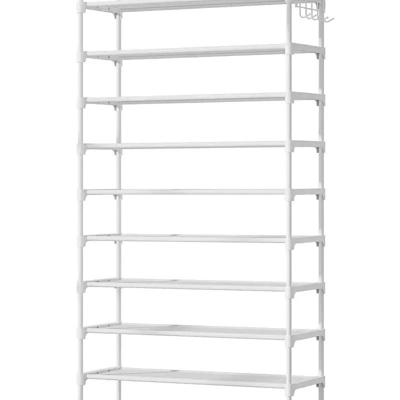 10-Tier Shoe Rack Organizer – Stackable Shoe Storage Shelf with Side Handles for Closet & Entryway