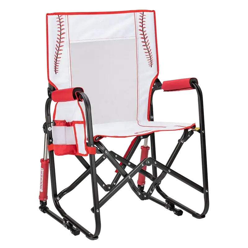 Portable Folding Rocking Chair – Compact Outdoor Camping Chair with Rocking Motion, Padded Seat & Backrest