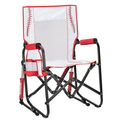 Portable Folding Rocking Chair – Compact Outdoor Camping Chair with Rocking Motion, Padded Seat & Backrest