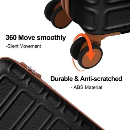 4-Piece Luggage Set – Expandable ABS Hardshell Suitcases with Spinner Wheels & TSA Lock, 13/20/26/28"