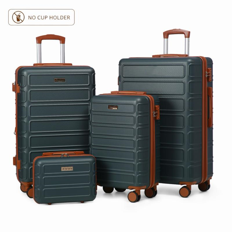 4-Piece Luggage Set – Expandable ABS Hardshell Suitcases with Spinner Wheels & TSA Lock, 13/20/26/28"