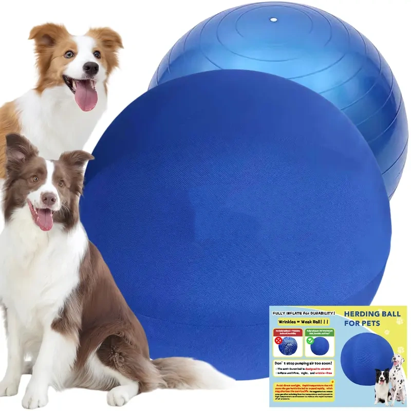 Interactive Herding Ball for Dogs – Inflatable Chase & Push Toy for Outdoor Play, Easy to Inflate, No Full Inflation Required