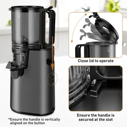 350W Cold Press Juicer – Slow Masticating Juicer with 5.4" Wide Feed Chute, 55 RPM & High Juice Yield
