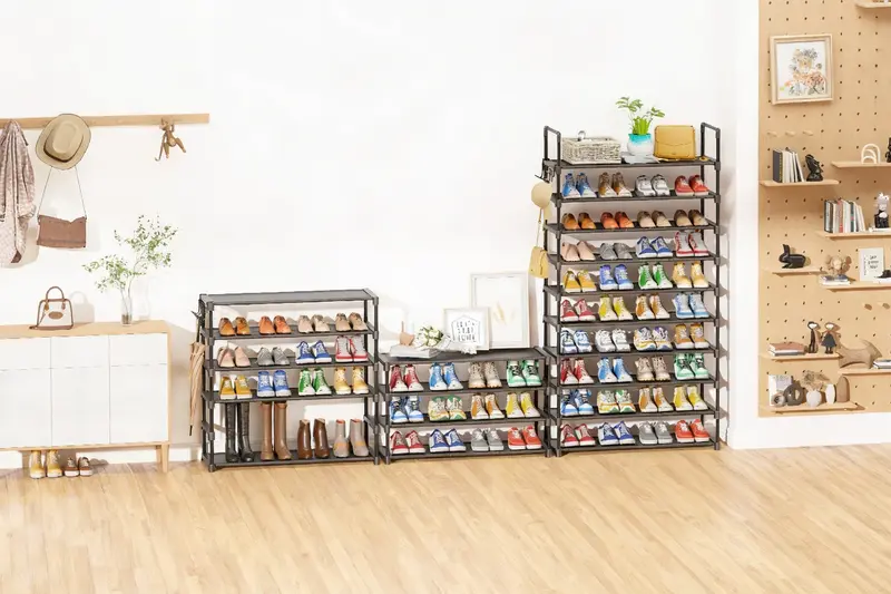 Kitsure 10-Tier Shoe Rack Organizer - Stackable with Side Handles, Easy Assembly Shelf for Closet Entryway, Shoe Display & Closet Storage for Dorm Essentials, Storage Organization Kitsure 10-Tier Shoe Rack Organizer - Stackable with Side Handles, Easy Assembly Shelf for Closet Entryway, Shoe Display & Closet Storage for Dorm Essentials, Storage Organization