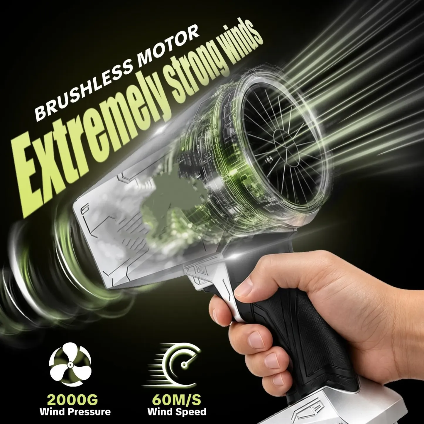 21V Cordless Leaf Blower – Brushless Handheld Blower for Lawn Care, Leaves, Dust, Car Drying & Outdoor Cleanup