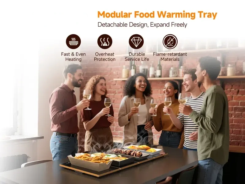 FEPPO Electric Warming Tray Kitchen Appliance, 4-in-1 Buffet Warmer with 33"x15" Glass Surface, 10 Temp Settings, Timer Options, Countertop Hot Trays for Parties & Catering FEPPO Electric Warming Tray Kitchen Appliance, 4-in-1 Buffet Warmer with 33"x15" Glass Surface, 10 Temp Settings, Timer Options, Countertop Hot Trays for Parties & Catering