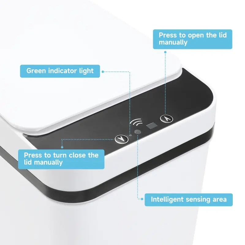 2-Pack Smart Sensor Trash Cans – Touchless Motion-Activated Garbage Bins for Bedroom, Bathroom & Office