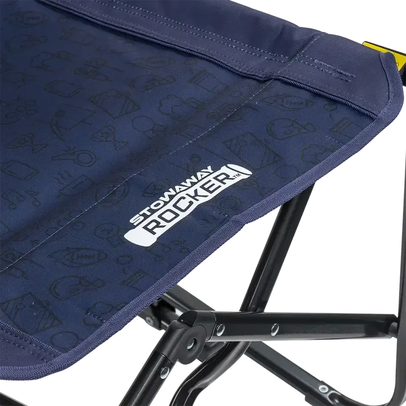 Portable Folding Rocking Chair – Compact Outdoor Camping Chair with Rocking Motion, Padded Seat & Backrest