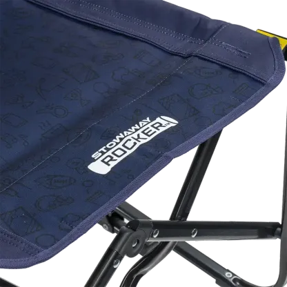Portable Folding Rocking Chair – Compact Outdoor Camping Chair with Rocking Motion, Padded Seat & Backrest