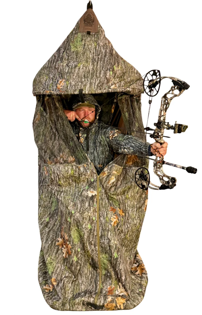 Portable Hunting Hammock Blind – Camouflage Enclosure with Suspended Seat, 360° Rotation & Weather Protection