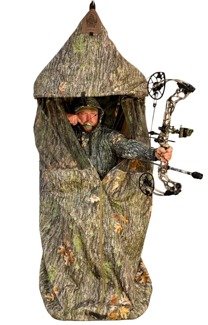 Portable Hunting Hammock Blind – Camouflage Enclosure with Suspended Seat, 360° Rotation & Weather Protection