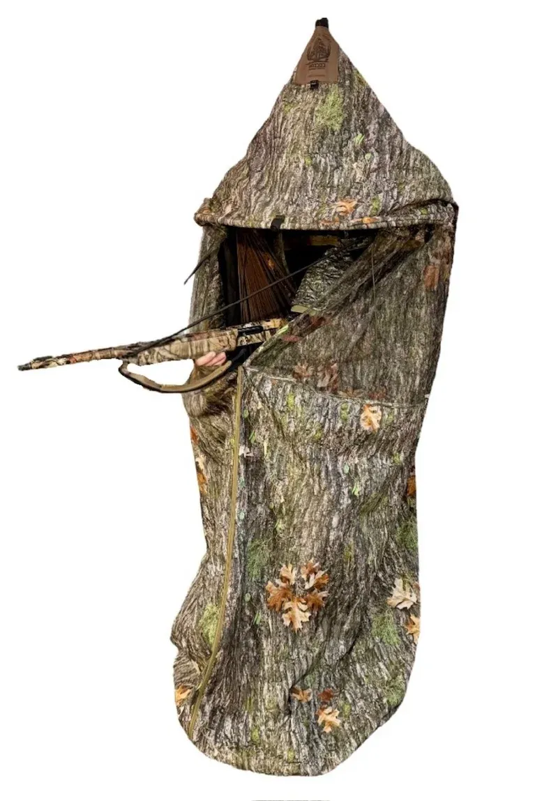 Portable Hunting Hammock Blind – Camouflage Enclosure with Suspended Seat, 360° Rotation & Weather Protection