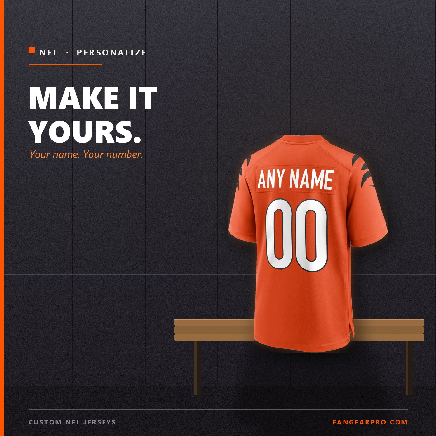 Custom NFL Jerseys - Name and Number Personalization