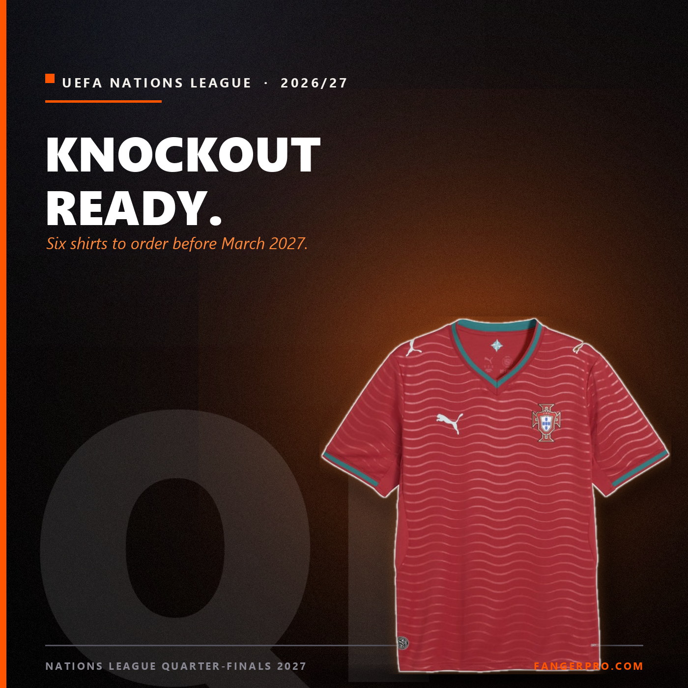 Nations League Knockouts 2027 - Portugal home shirt