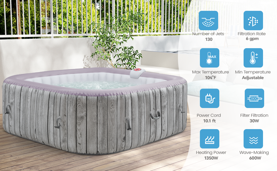 blow up hot tub 4 person inflatable tub hot tub inflatable