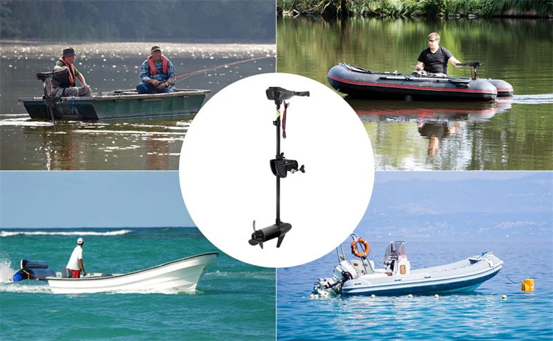 Eletriclife 8 Speed Electric Trolling Motor Transom Mount 36" Shaft for Freshwater Saltwater Use