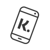 a black screen with a white letter on it