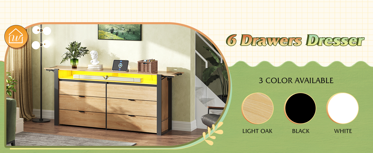 6 drawer dresser