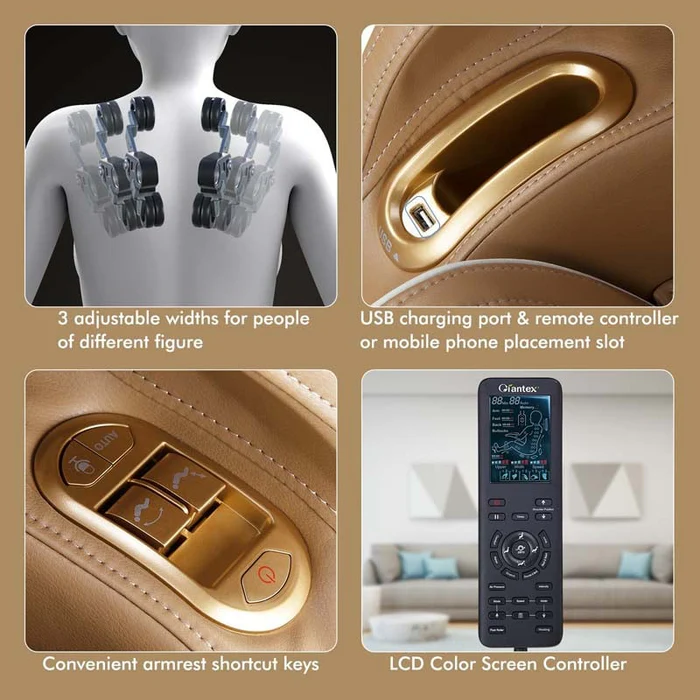 Full Body Zero Gravity Massage Chair with Back Heat System