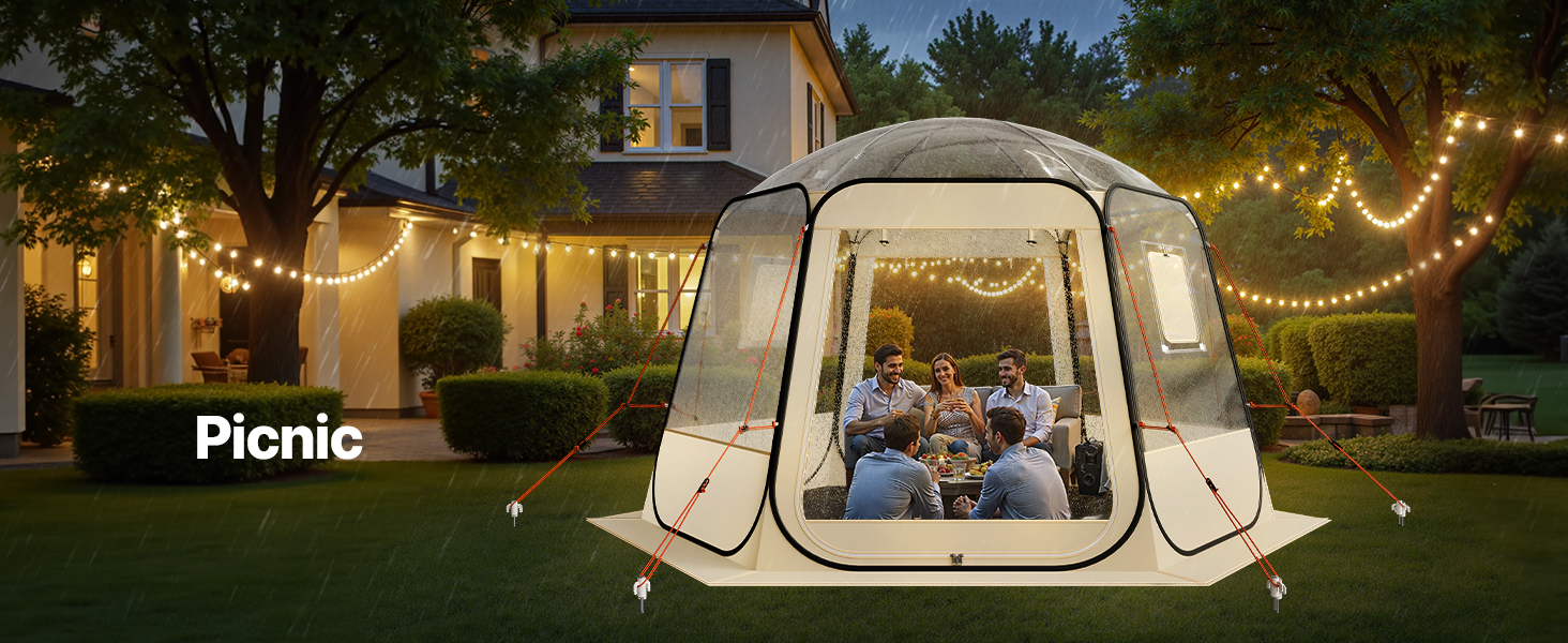 outdoor bubble tent