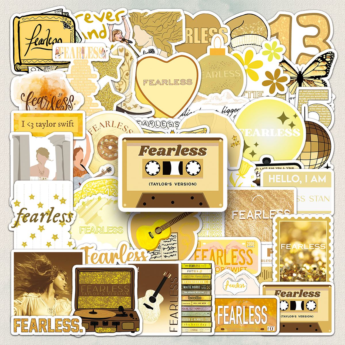 50-Piece TS-Inspired Sticker Pack for Journals, Luggage & More