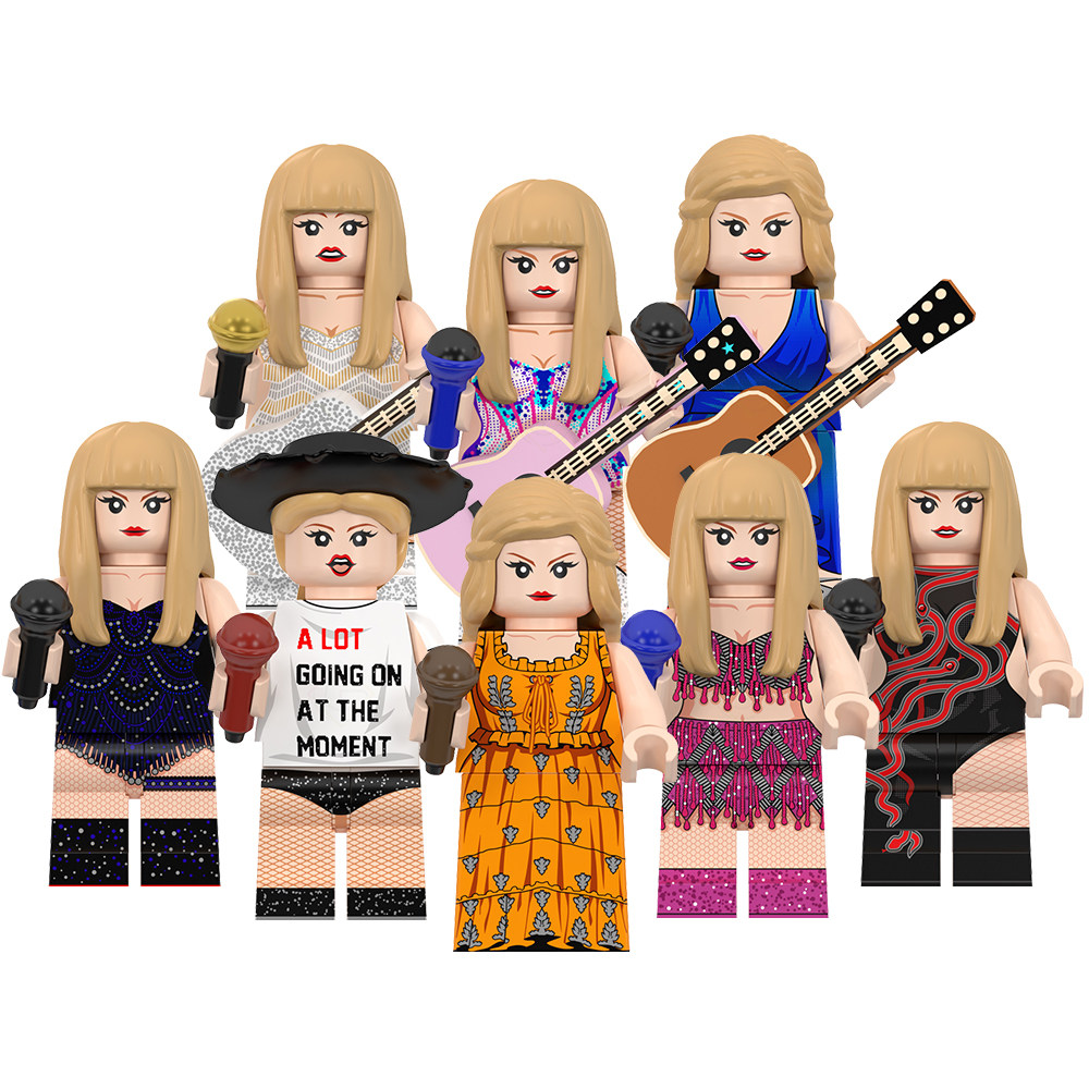 Taylor Swift Eras Tour Outfit LEGO Minifigure Building Blocks
