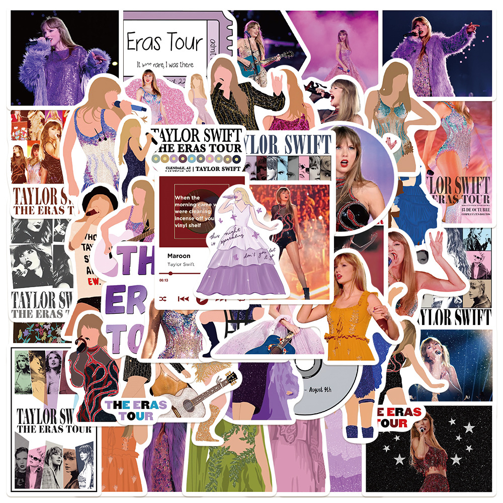 50-Piece TS-Inspired Sticker Pack for Journals, Luggage & More