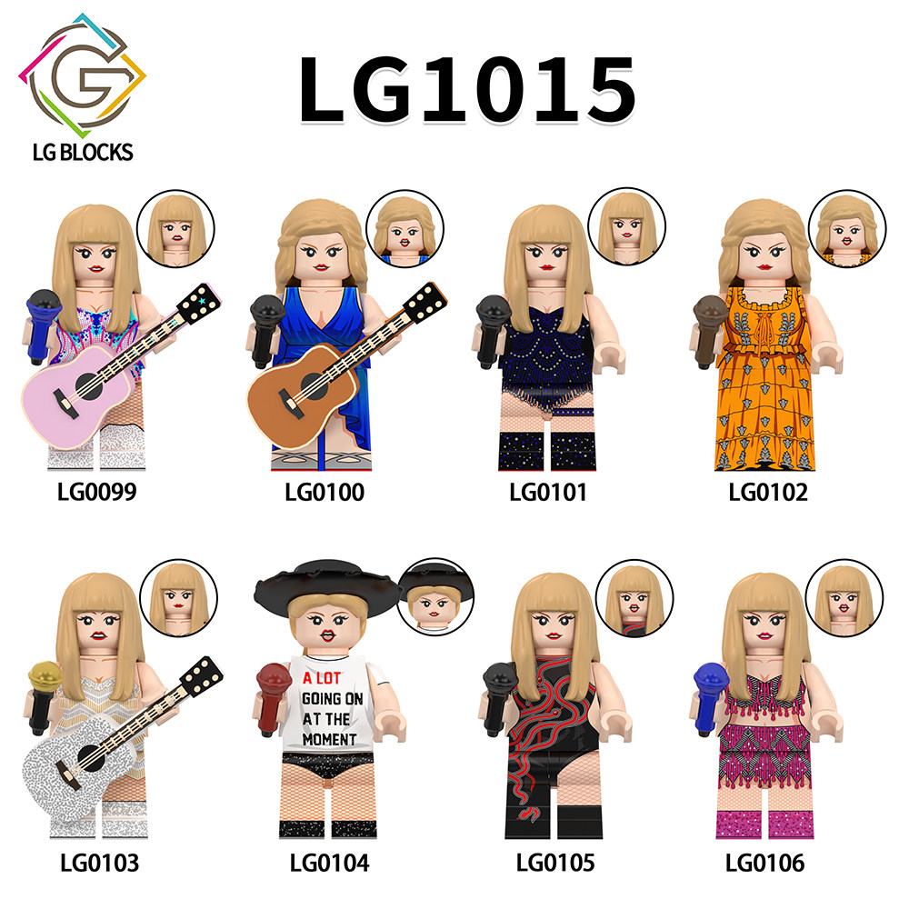 Taylor Swift Eras Tour Outfit LEGO Minifigure Building Blocks