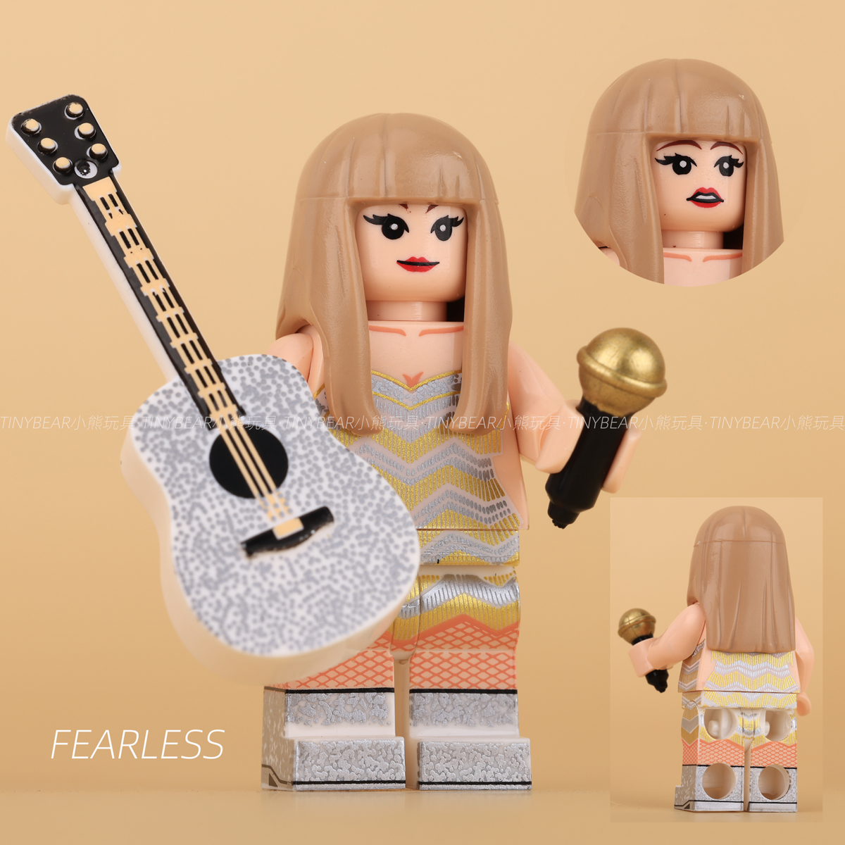 Taylor Swift Eras Tour Outfit LEGO Minifigure Building Blocks