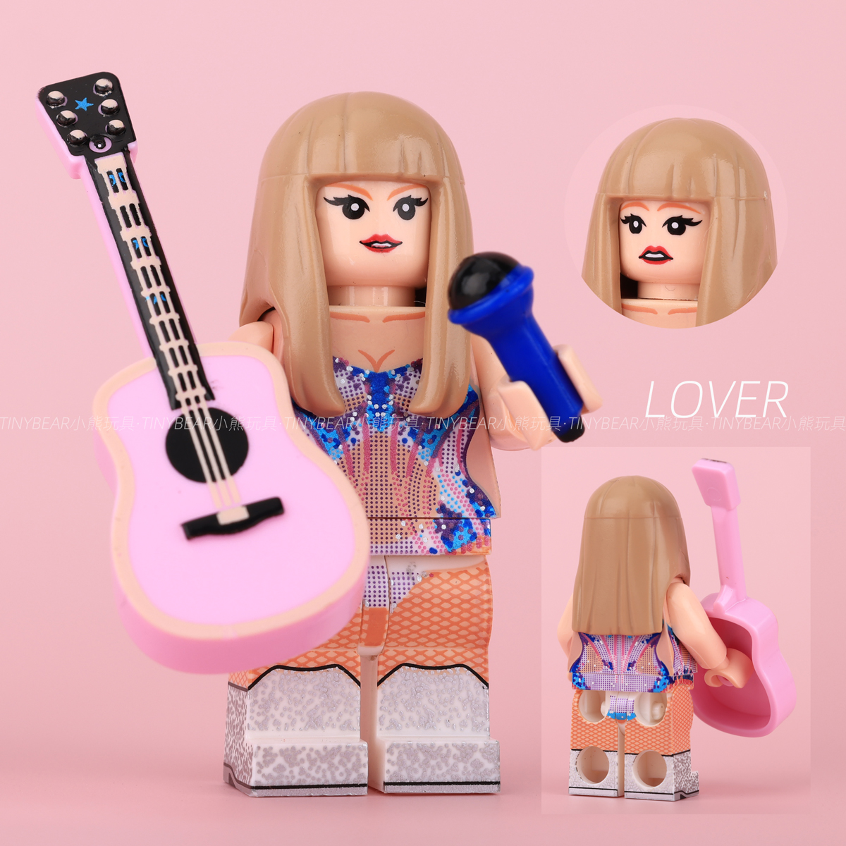 Taylor Swift Eras Tour Outfit LEGO Minifigure Building Blocks